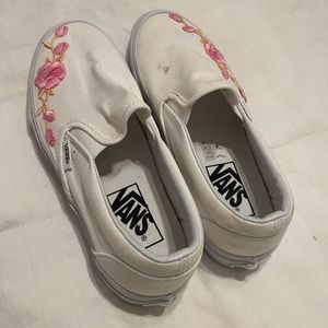 Custom Flower Embroidered Vans